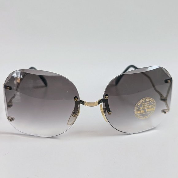 NWT TruVintage Lady\'s 80\'s fashion diamond cut rimless Gradient lens Sunglasses main image 7